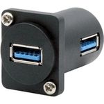 EXSYS GmbH D-Typ Adapter USB-A Buchse zu Buchse 90°, USB 3.2 Gen 1 (EX-49154)
