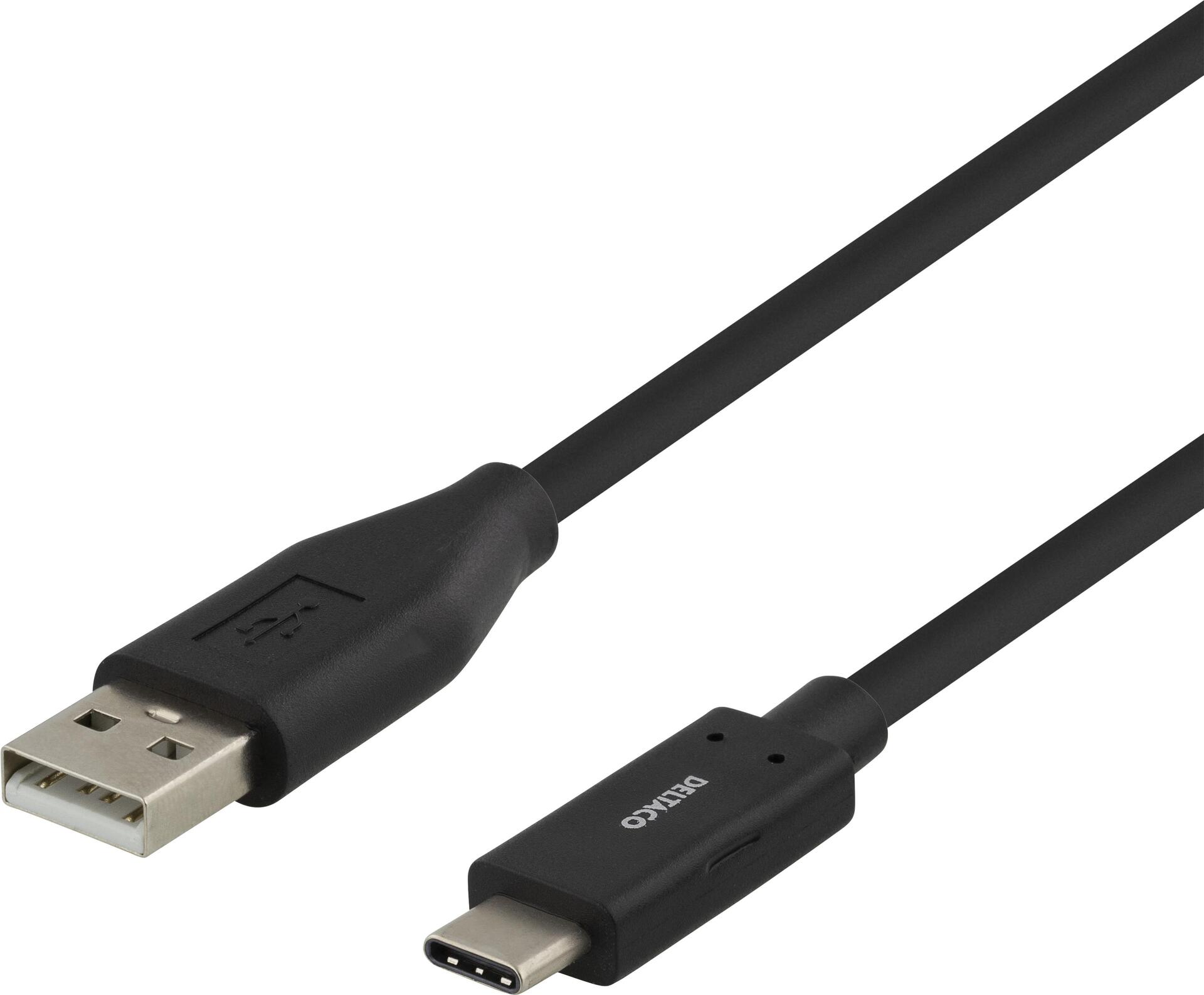 Deltaco USBC-1005M USB Kabel USB 2.0 1,5 m USB A Schwarz (USBC-1005M)