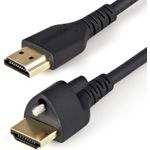 StarTech.com 2m (6ft) HDMI Cable with Locking Screw, 4K 60Hz HDR 10, High Speed HDMI 2.0 Monitor Cable with Locking Screw Connector for Secure Connection, HDMI Cable with Ethernet, M/M (HDMM2MLS)