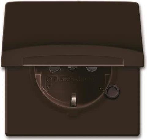 Busch-Jaeger 2064-0-0291. Buchsen-Typ: CEE 7/3, Anzahl der Pole: 2P+E. Produktfarbe: Braun, Internationale Schutzart (IP-Code): IP44. Eingangsspannung: 250 V, Stromstärke (maximal): 16 A. Breite: 70 mm, Höhe: 62 mm (2064-0-0291)