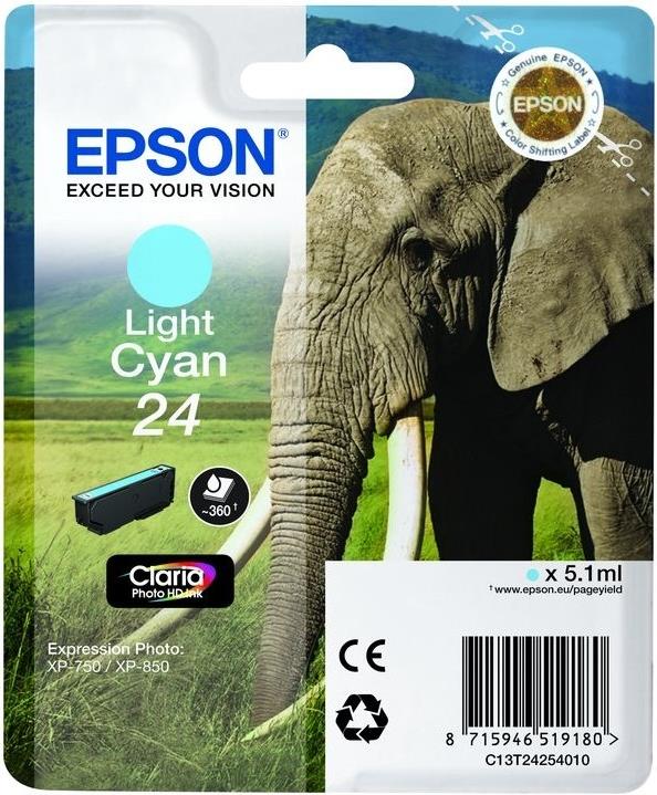 Epson Ink/24 Elephant 5.1ml LCY SEC (C13T24254022)