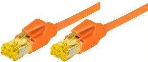 Patchkabel S/FTP, PiMF, Cat 6a, orange, 5,0 m Für 10 Gigabit/s, halogenfrei, mit Draka-Kabel und Hirosesteckern TM31 (72205A)