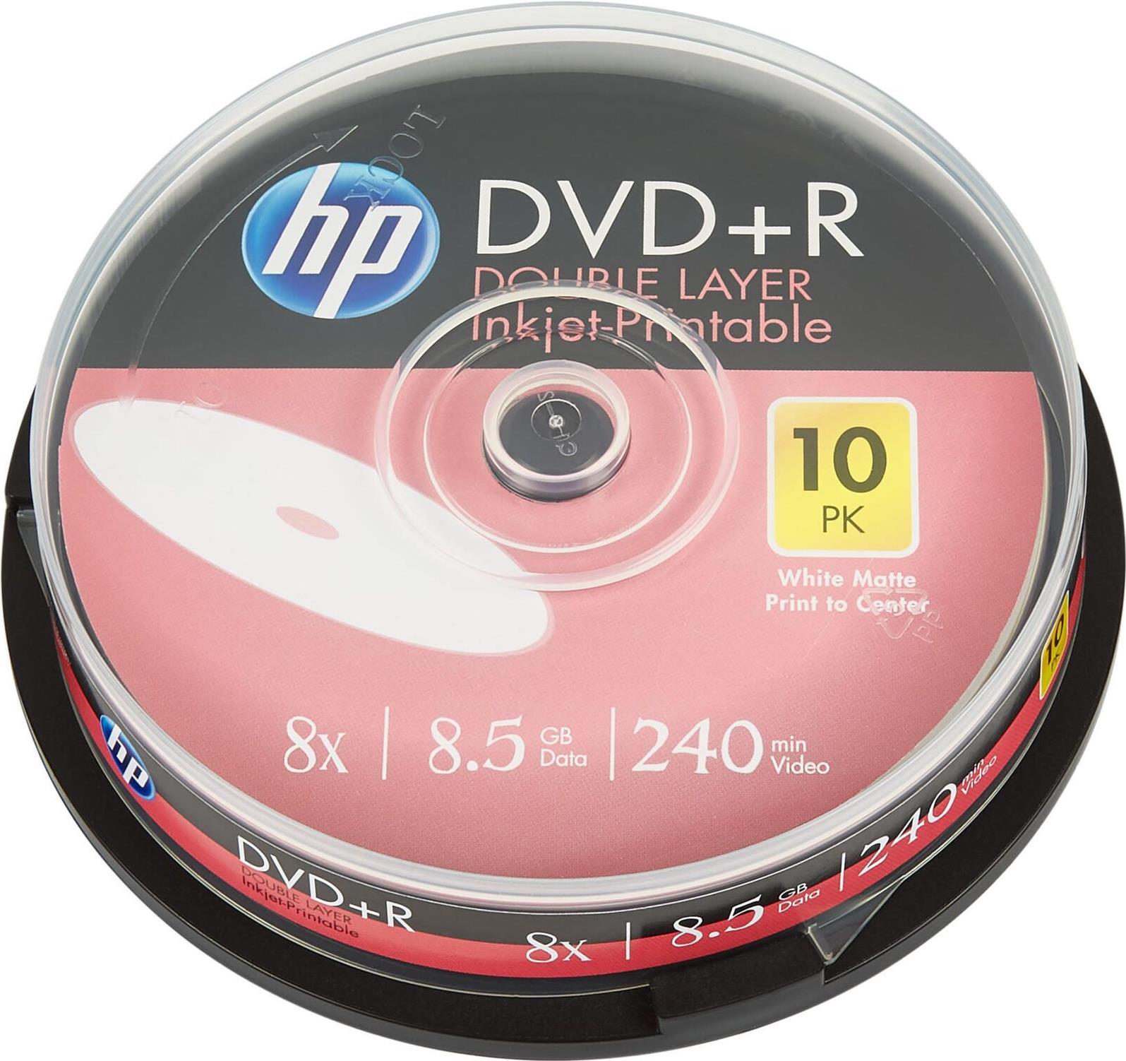 DVD+R DL 8.5GB/240Min/8x Cakebox (10 Disc) (DRE00060WIP)