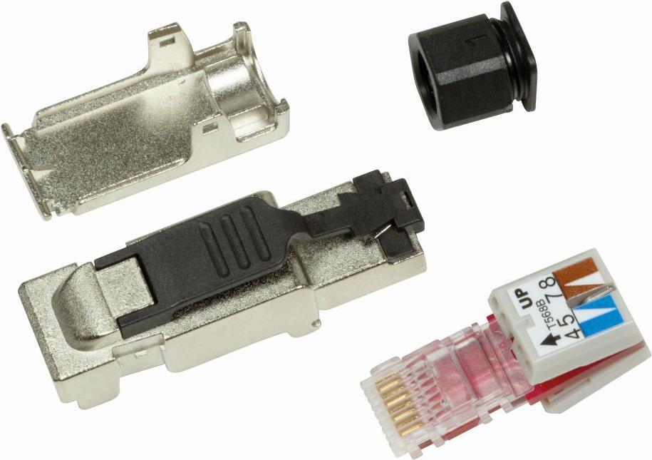 LogiLink RJ45-Steckverbinder Kat.6A, T568A oder T568B feldkonfektionierbar, ISO/IEC11801, TIA568-C.2, - 1 Stück (MP0040)
