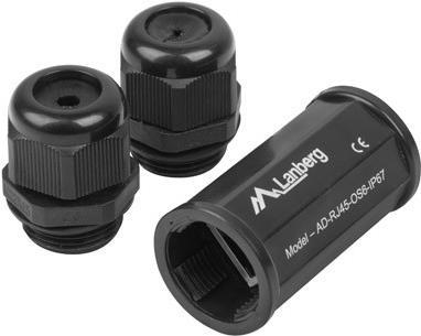 RJ45 - RJ45-Netzwerkanschlussadapter der Kategorie 6, geschirmt, wasserdicht IP67 (AD-RJ45-OS6-IP67)