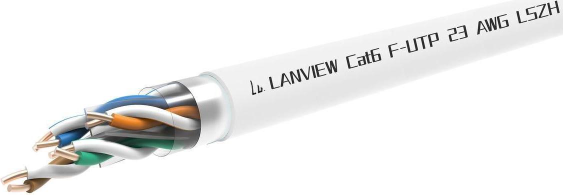 Lanview LVN122113 Cat6 F/UTP Netzwerkkabel 305 m weiß LSZH für 10 Gbit Ethernet