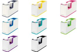 LEITZ Tischabroller WOW Duo Colour, bestückt, eisblau mit zweifarbigem WOW Effekt in weiß / eisblau, - 1 Stück (5364-10-51)