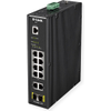 D-Link DIS 200G-12PS - Switch - verwaltet - 10 x 10/100/1000 (8 PoE+) + 2 x SFP - an DIN-Schiene montierbar, wandmontierbar - PoE+ (240 W) - AC 120/230 V/DC 46 - 54 V