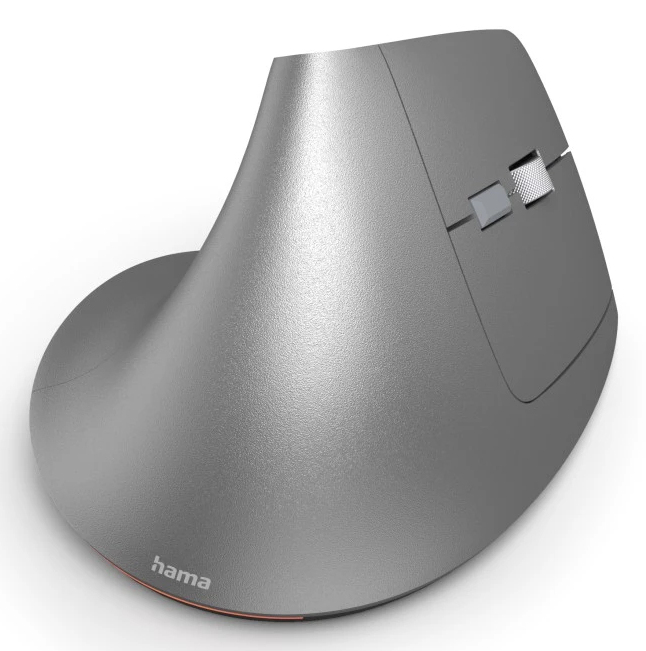 Hama EWM-700R Ergonomische Vertikalmaus Multi-Device Kabellos Optisch 2400 DPI Anthrazit