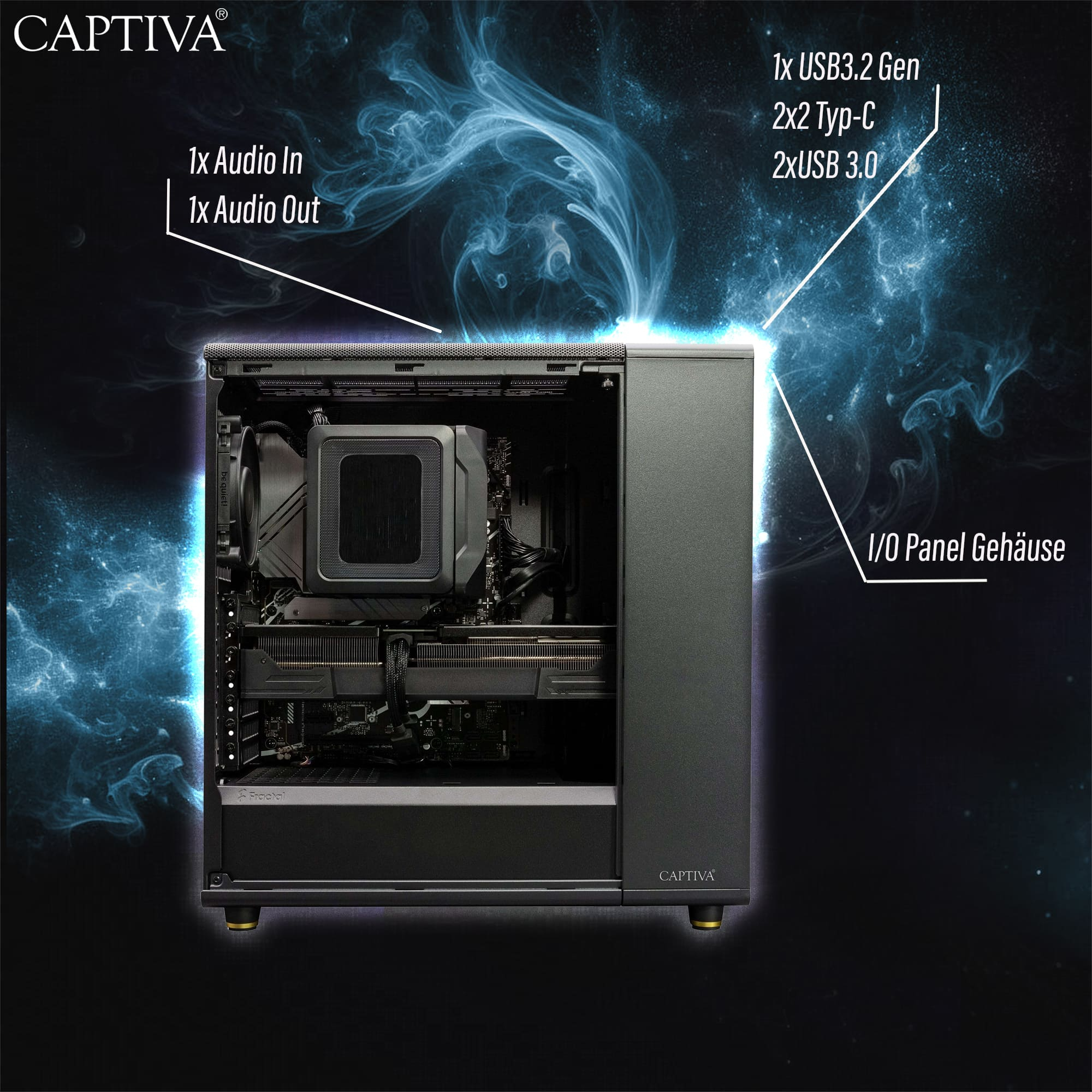 CAPTIVA Entry Gaming R10-2105 AMD Ryzen 7 5700X 16 GB RAM 1 TB SSD Schwarz