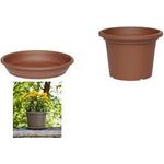 tera Pflanzgefäß "Basic Round", Durchm.: 600 mm, terrakotta aus recyceltem Kunststoff, robust und stabil, - 1 Stück (33001060001)