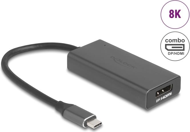 Delock ?USB Type-C Adapter zu Combo HDMI DisplayPort Buchse 8K (64316)