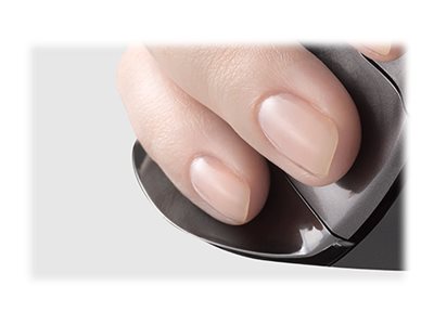Evoluent VerticalMouse D Large Vertikale Maus Kabellos 6 Tasten Rechts Schwarz, Grau