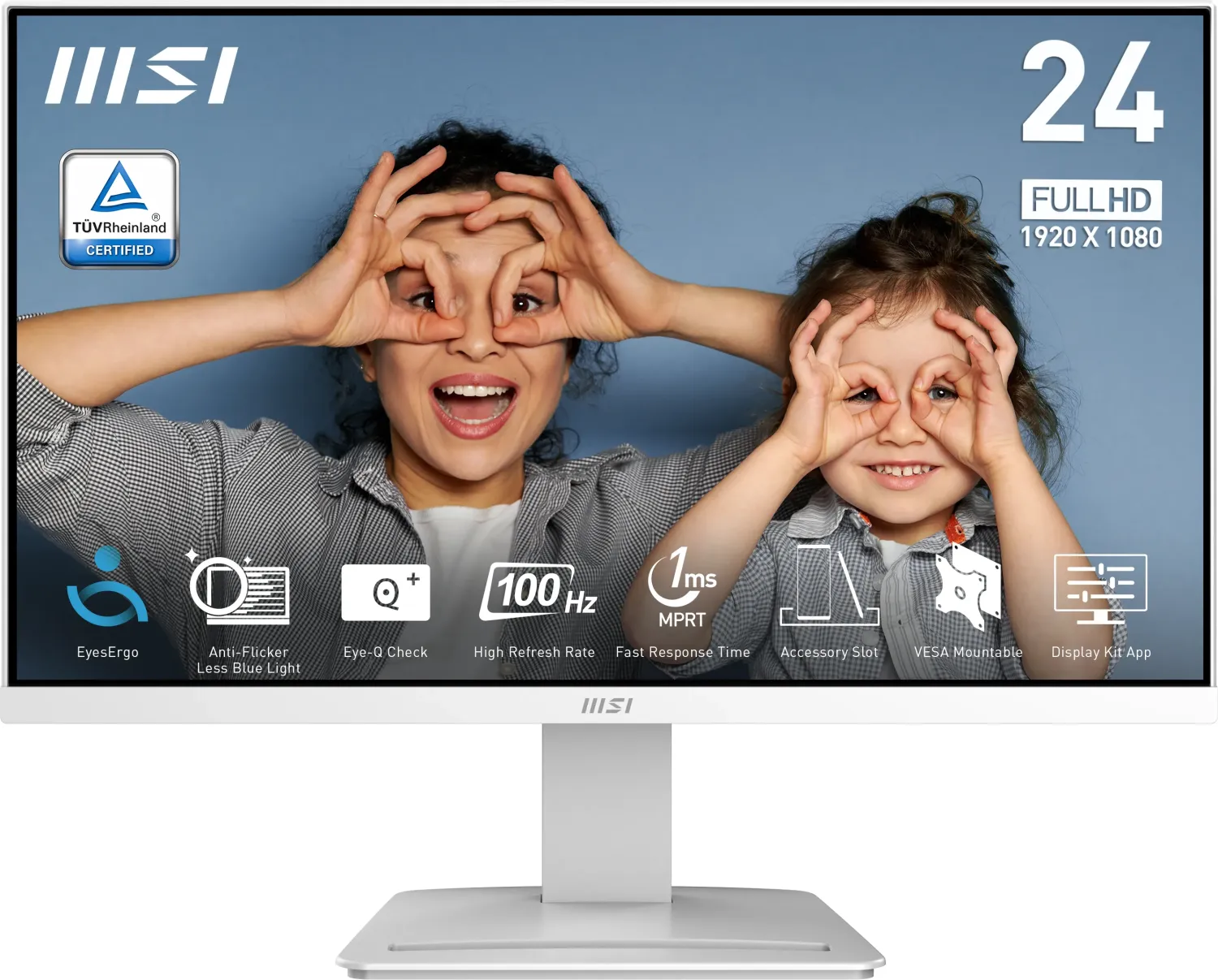 MSI PRO MP2412WDE 60.96cm 24Zoll Flat 1920x1080 16 9 4ms HDMI DP P (9S6-3BA9CH-083)