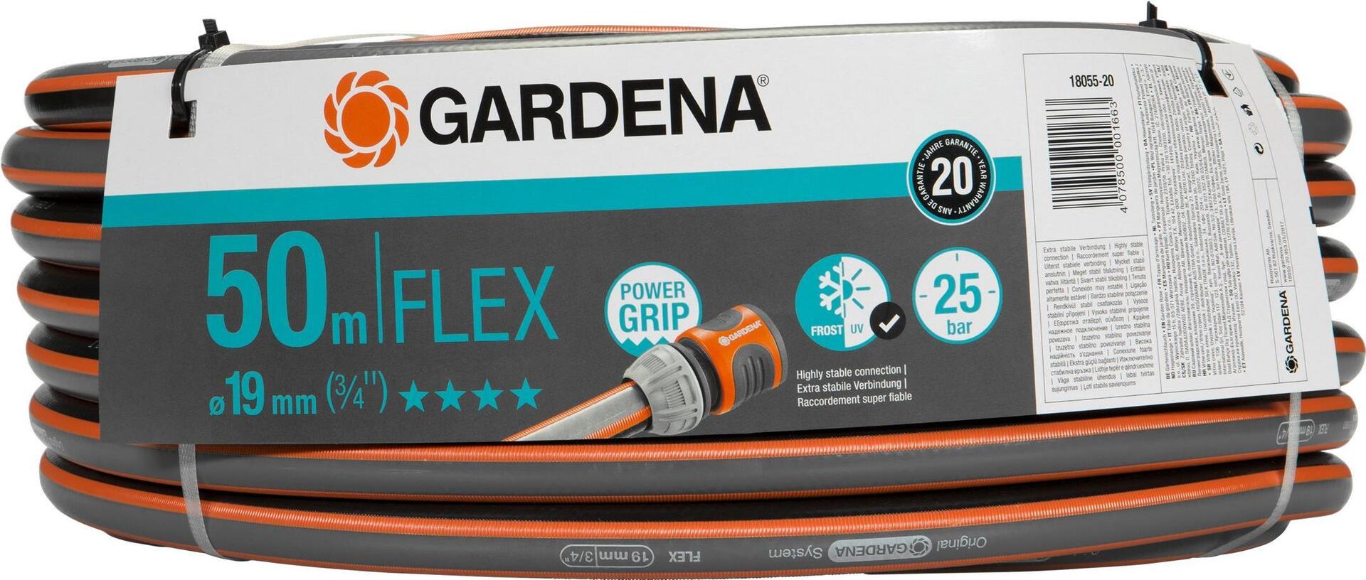 GARDENA Gartenschlauch Comfort Flex Power Grip 50m 19 mm (3/4") ohne Systemteile (18055-20)
