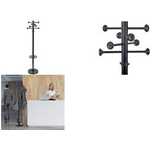 MAUL 9406090 Gaderobe Bodenstehend 16 Haken Schwarz (94060)