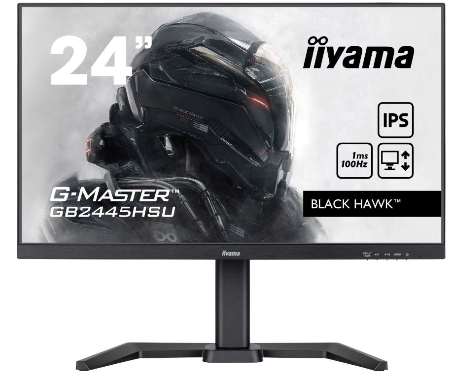 Iiyama G-MASTER GB2445HSU-B2, 60,5 cm (23.8") LED-Monitor - 1920 x 1080 Pixel, Full HD, LED, 1 ms, Schwarz (GB2445HSU-B2)