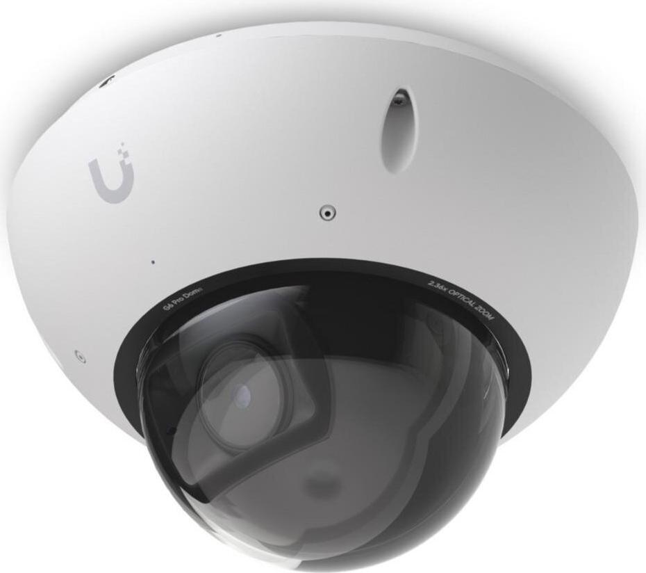 Ubiquiti UniFi 4MP (8K) Video G6-Pro-Dome Kamera, 2.36x Zoom, Multi-TOPS AI Engine, weiss UniFi Kamera-Sicherheit (UVC-G6-PRO-DOME-W) (geöffnet)
