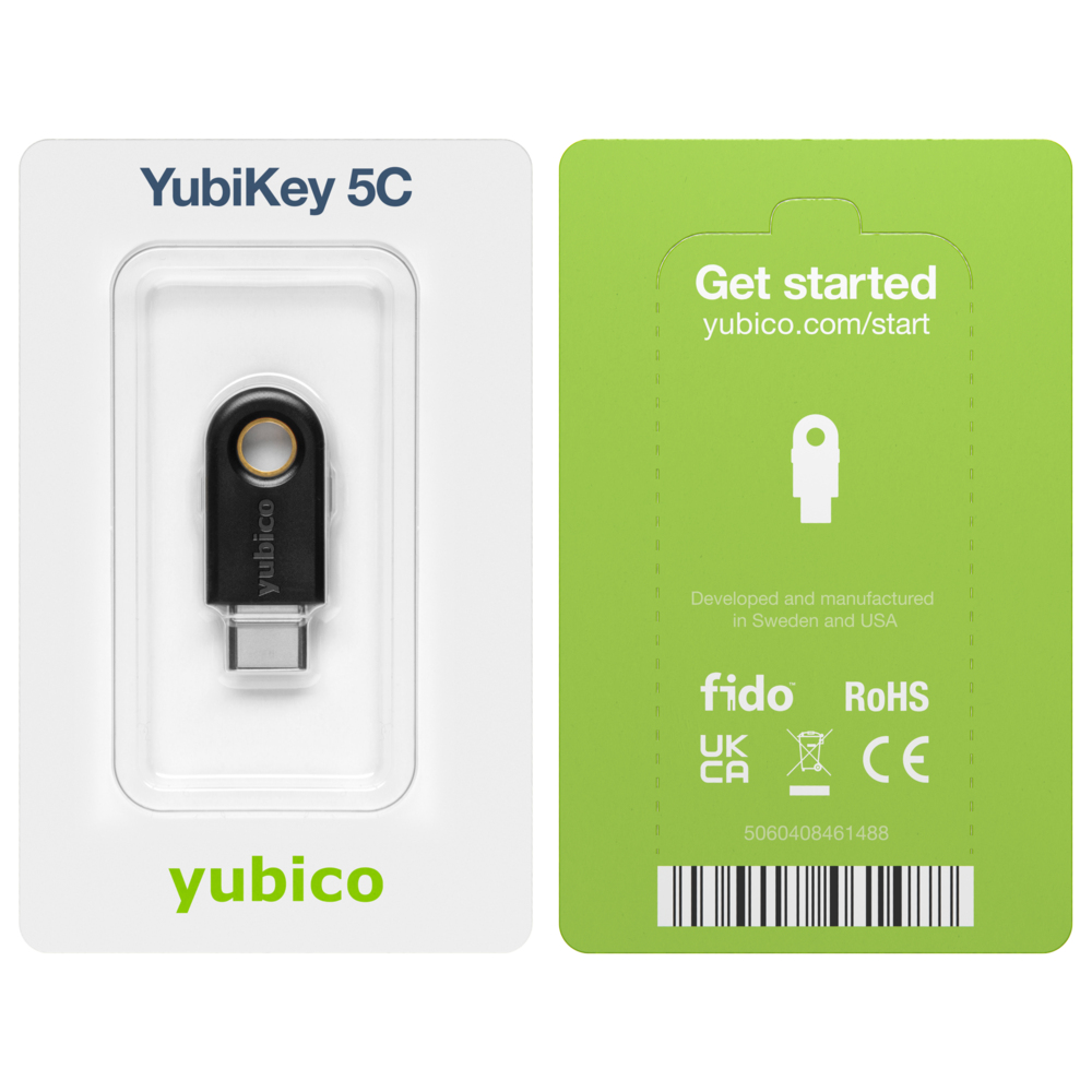 Yubico YubiKey 5C USB-C Sicherheitsschlüssel Schwarz