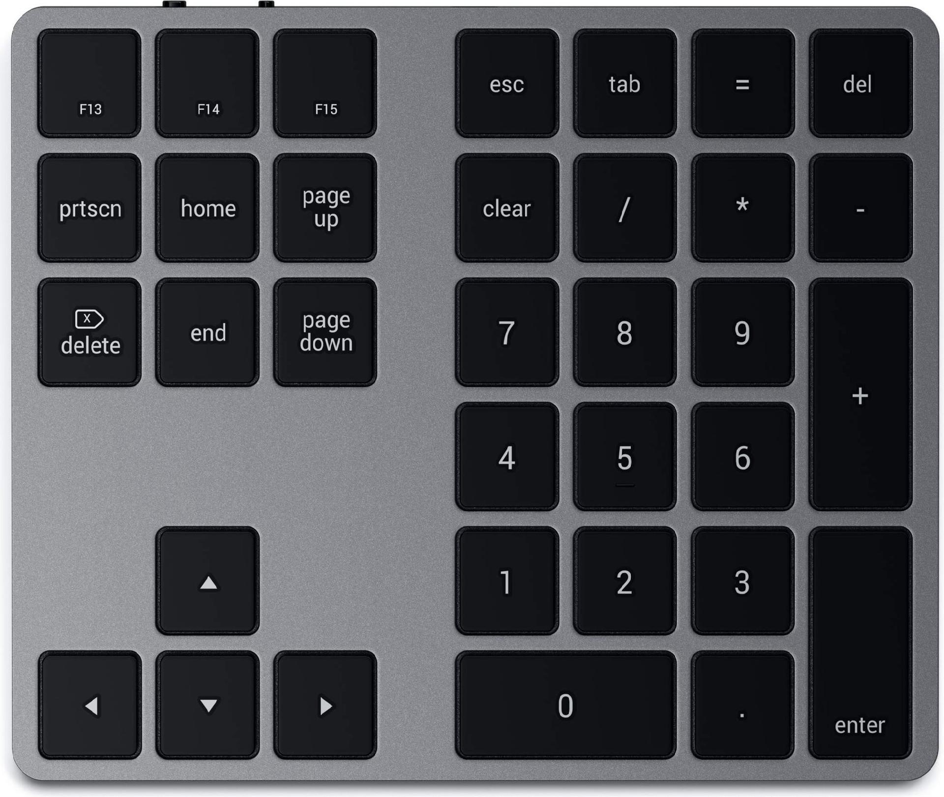 Satechi Bluetooth Extended Keypad Kabellos USB-C 33 Tasten Space-grau