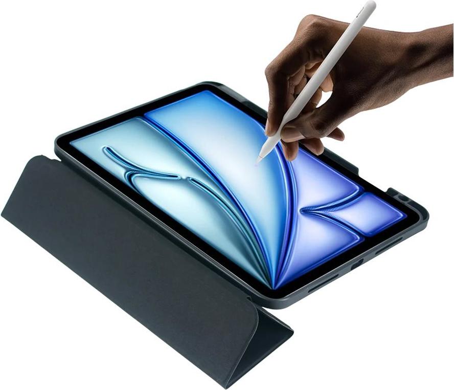 DEQSTER Slim Case ST2 Flip-Hülle für Apple iPad Air 13" (M2, M3) Schwarz