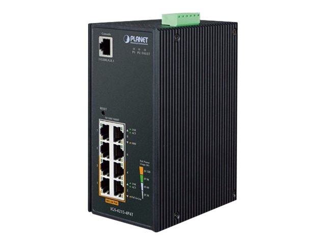 Planet IGS-4215-4P4T Managed Gigabit Switch 8 Port 4x PoE+ DIN-Rail