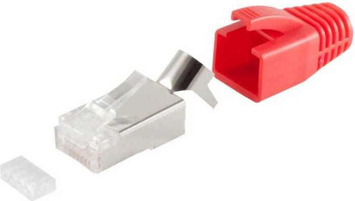 S/CONN Quality RJ45-Stecker SET für Verlegekabel bis AWG 23 mit Zugentlastung (1667206710R)