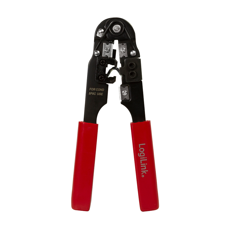 LogiLink Universal 8P8C Crimpzange WZ0004 Schwarz, Rot
