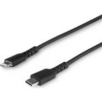StarTech.com RUSBCLTMM1MB USB-C auf Lightning-Kabel ( 1m, Apple Mfi zertifiziert, iPhone Ladekabel, Aramidfaser) schwarz (RUSBCLTMM1MB)