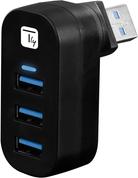 Techly 180° Drehbarer Hub 3*USB 3.0 mit Kabel (IUSB3-HUB3-ROTB)