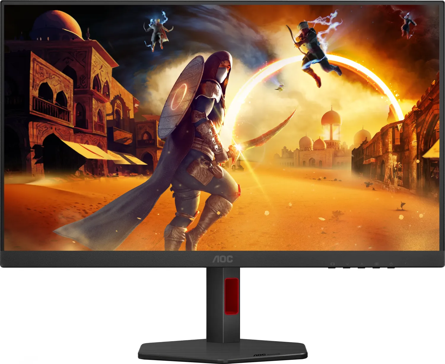 AOC Gaming U27G4R - 27 Zoll Ultra HD Monitor, 160 Hz, 1 ms, G-Sync comp., HDR400 (3840x2160, 2X HDMI 2.1, 1x DisplayPort 1.4, USB Hub) schwarz-rot (U27G4R)