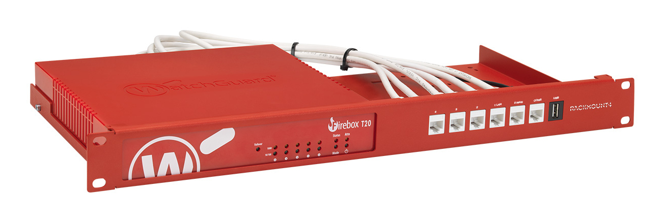 Rackmount.IT RM-WG-T6 Montageschelle 1U für WatchGuard Firebox T20-T40 WatchGuard Red