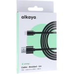 alkaya Speed Flex Datenkabel Geflochten 15W 1m schwarz (CL-60003)