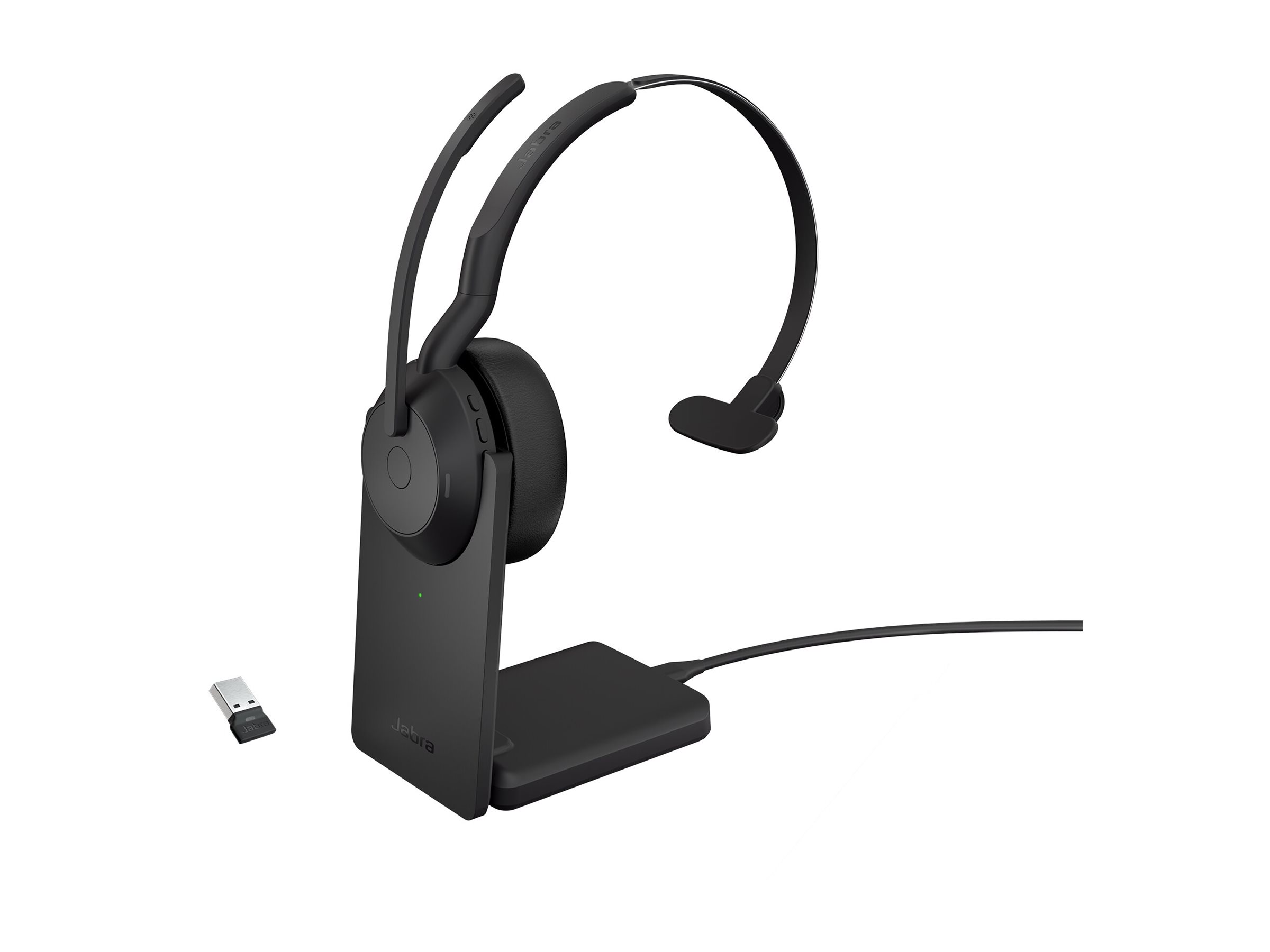 Jabra Evolve2 55 UC Mono On-Ear Headset USB-A Bluetooth ANC Schwarz