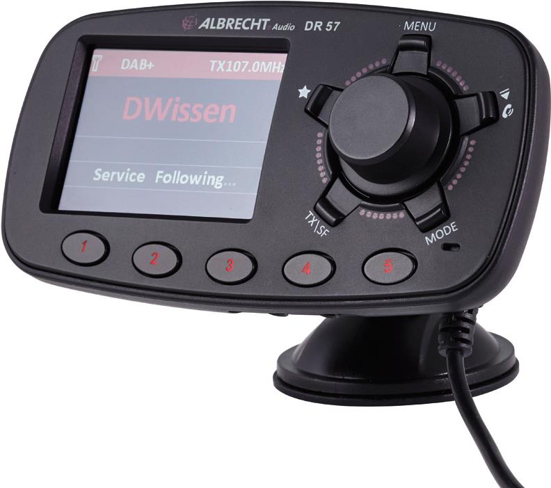 Albrecht DR 57 87.6 - 107.9MHz Bluetooth Schwarz FM-Transmitter (27257)