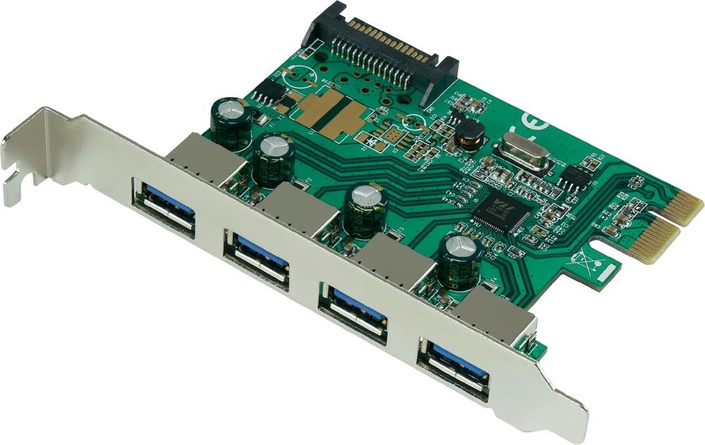 Renkforce 4 Port USB 3.0-Controllerkarte PCIe Renkforce (1211115)