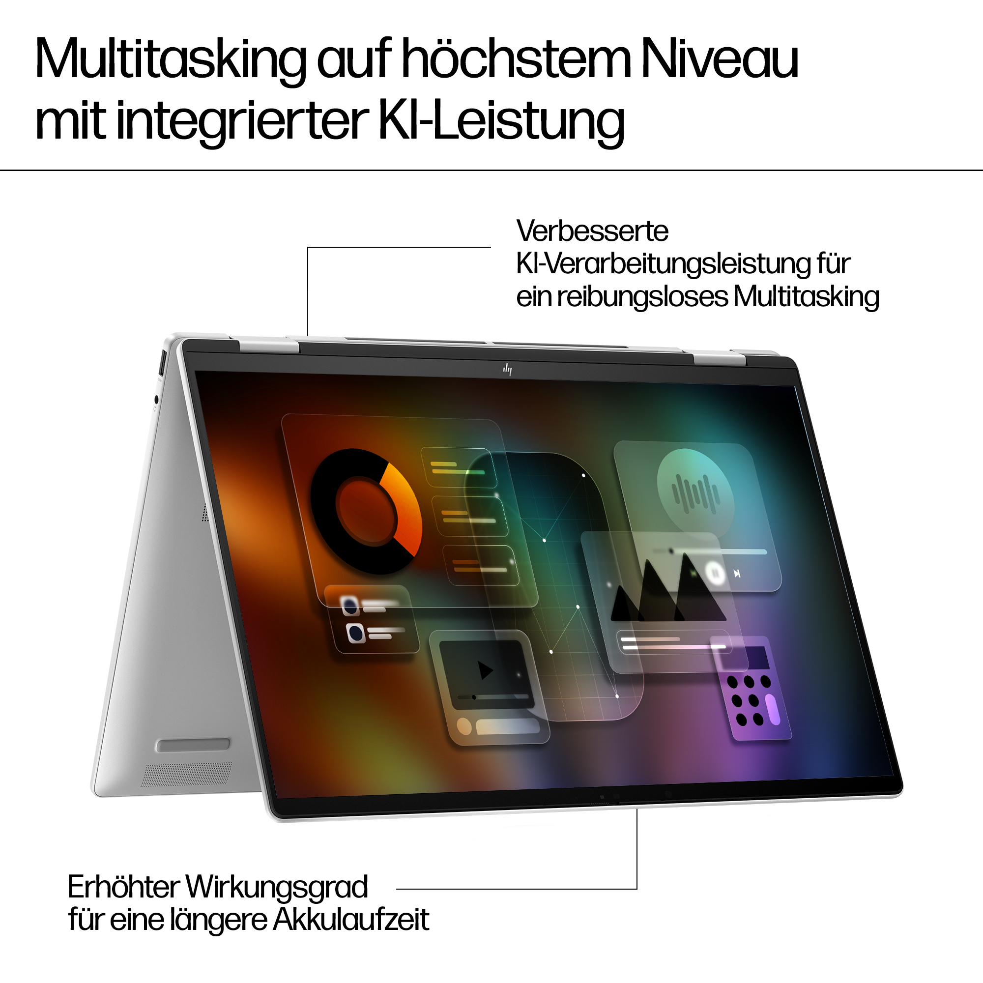 HP ENVY x360 16-ac0177ng 16" 2.8K Touch Intel Core Ultra 7 16 GB RAM 512 GB SSD Silber