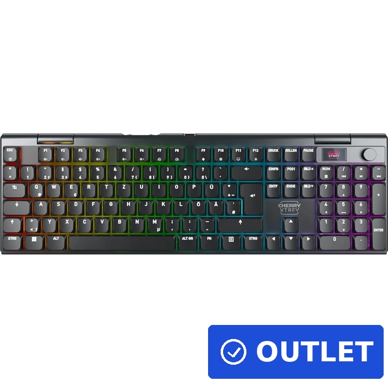 Cherry XTRFY MX 10.1 WIRELESS - Low-Profile Gaming Tastatur, QWERTZ, Schwarz (G8A-25100HJADE-2) (geöffnet) (geöffnet)
