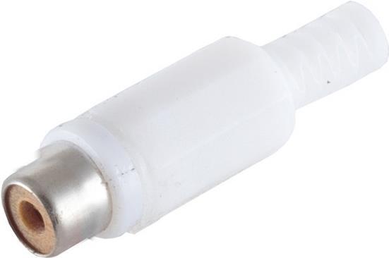 shiverpeaks BASIC-S Cinchkupplung, Kunststoff, weiß zum selber löten, im Polybeutel mit Eurolochung (BS51500-W)