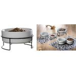 Ritzenhoff & Breker Tier-Napfset TARO, 1,8 l, grau robuster Keramik-Napf aus Steingut, geeignet für Wasser, - 1 Stück (450484)