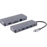 S/CONN maximum connectivity USB-DOCK--USB-C multiport Dockingstation, 11in1, HDMI, VGA, PD, Hub, SD, LAN, AUX (14-05028)