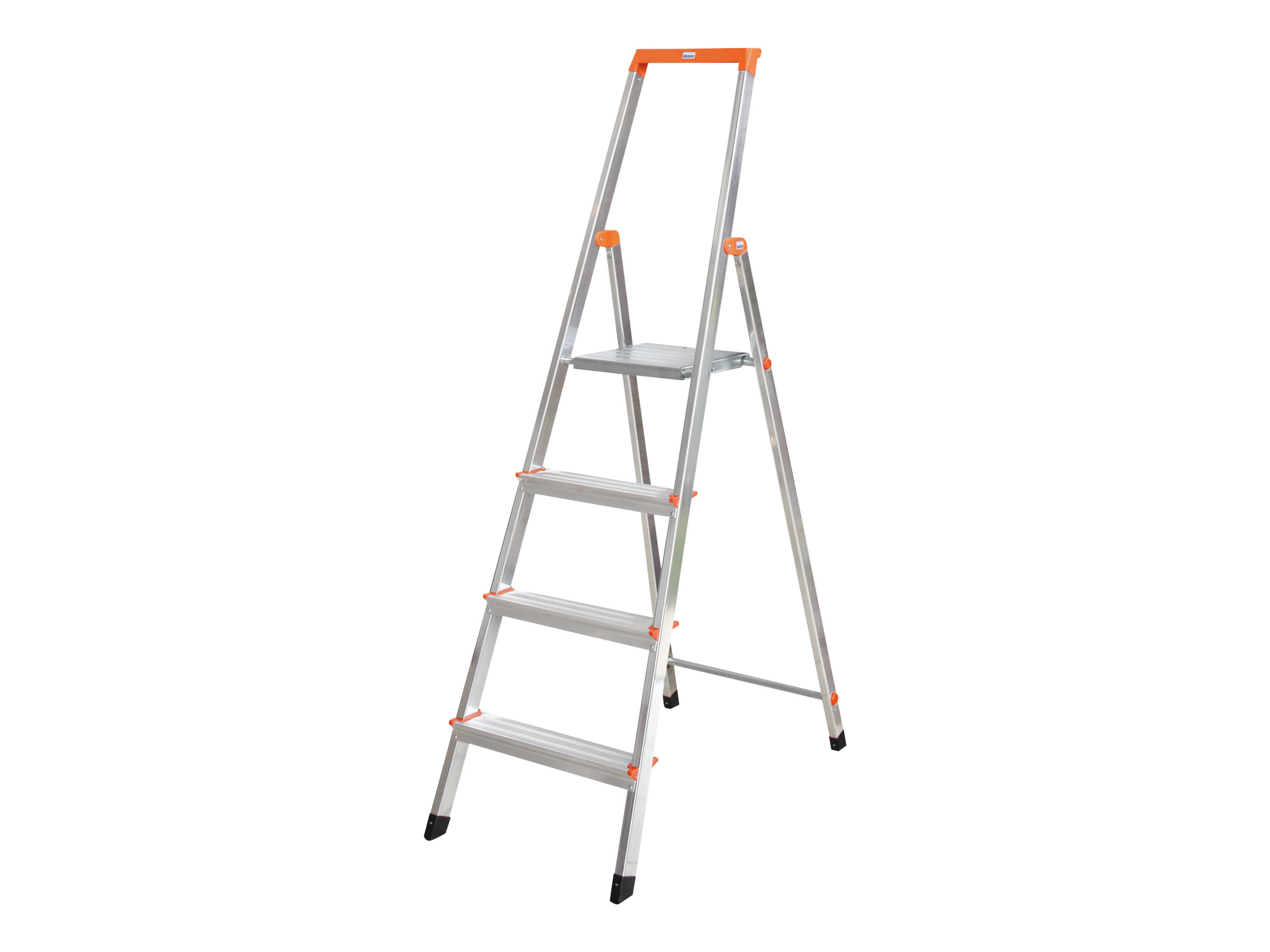 KRAUSE Solidy Stufenleiter 4 Stufen Arbeitshöhe 2,85 m Aluminium Silber
