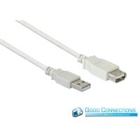 Verlängerung USB 2.0 Stecker A an Buchse A, 0,6m, Good Connections® (2511-06)