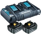 Makita DC18RD Batterieladegerät + Batterie 2 x (199484-8)