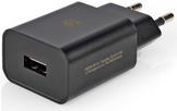 Nedis Netzladegerät 12 W 1x 2.4 A A - Anzahl der Ausgänge: 1x USB-A, Kein Kabel im Lieferumfang enthalten, Single Voltage Output, schwarz (WCHAU242ABK)
