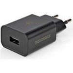Nedis Netzladegerät 12 W 1x 2.4 A A - Anzahl der Ausgänge: 1x USB-A, Kein Kabel im Lieferumfang enthalten, Single Voltage Output, schwarz (WCHAU242ABK)