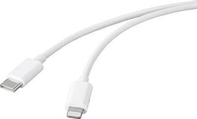 Renkforce USB-Kabel USB 2.0 USB-C Stecker Apple Lightning Stecker Weiß (RF-5042728)