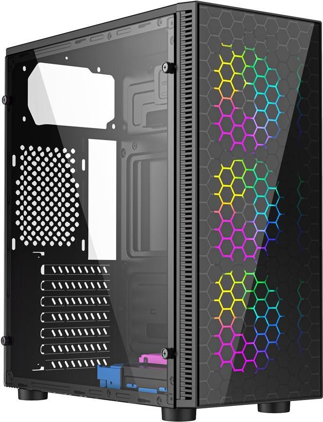 Gembird CCC-FC-500 Gaming ARGB Gehäuse Fornax 500, schwarz (CCC-FC-500)