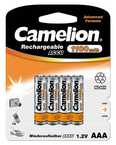 Camelion NH-AAA1100BP4 NiMH Akku AAA 1100 mAh 4er Set Silber