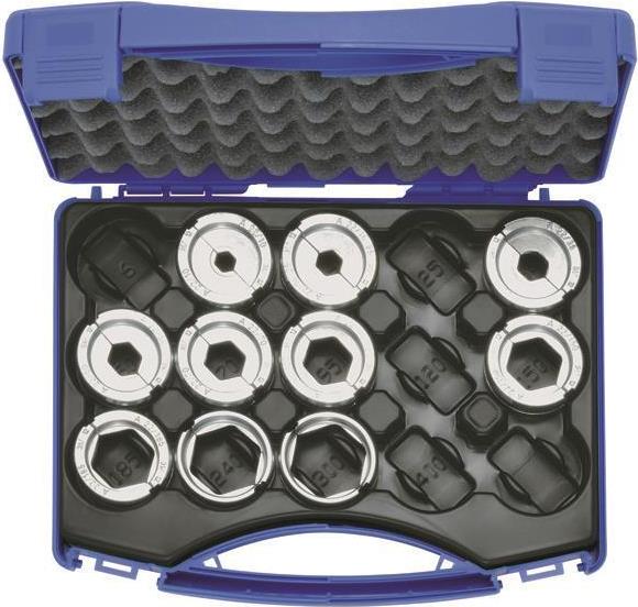 Klauke Presseinsatz-Set 10-300qmm A22 im Kunst. 11teilig Seri.22 (A22SET)
